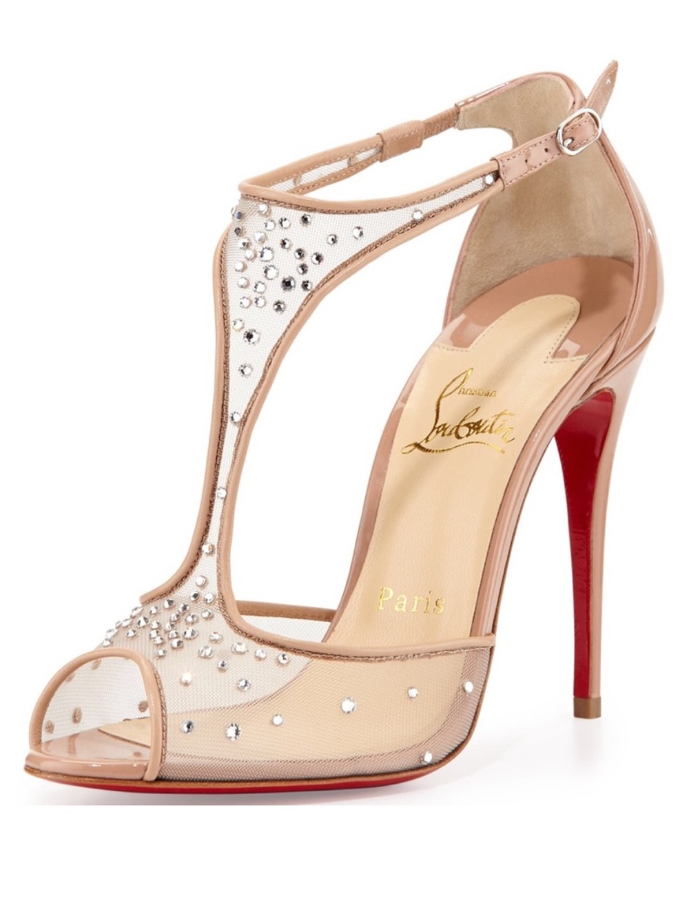 Christian Louboutin Patinana Strass Crystal Mesh heels